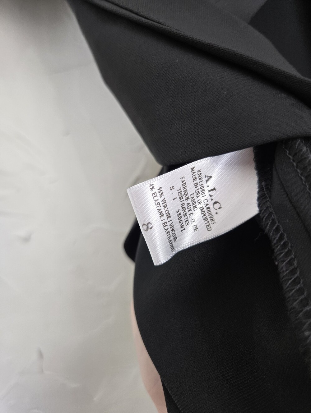 A.L.C. Open Snap Back Black Short Sleeve Top, 8 - Picture 8 of 9